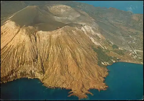 Liparische Inseln EOLIE Isola di Vulcano P.ta «Sutta d'u Fuocu» Luftbild 1983