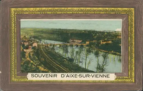 CPA Aixe-sur-Vienne Bahnhof u. Stadt 1912 Leporello