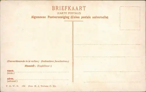 Postkaart .Niederlande Holland Hondenkar Mann auf Hundekarren Typen 1911