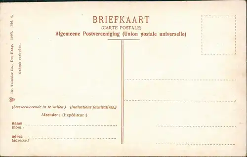 Postkaart Bloemendaal Boschvliet. De Beek 1905
