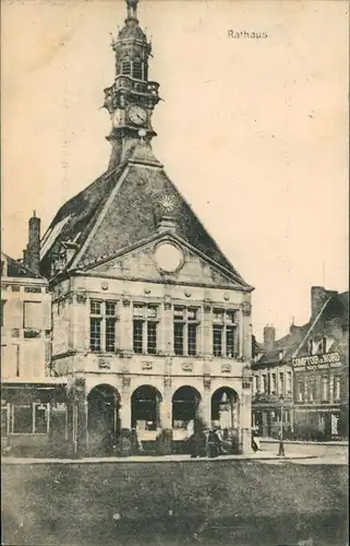 CPA Péronne Rathaus 1916  gel. Feldpost Inf. Regiment