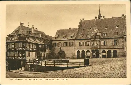 CPA Barr (Elsaß) Barr (Bas-Rhin) Place de L`Hotel de Ville 1928