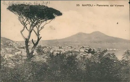 Cartoline Neapel Napoli Panorama dal Vomero 1926  gel. Stempel