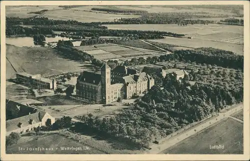 Ansichtskarte Wettringen Münsterland Luftbild St. Josefshaus 1932