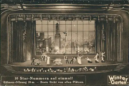 Ansichtskarte Berlin Potsdamer Straße Variete Wintergarten - Bühne 1922