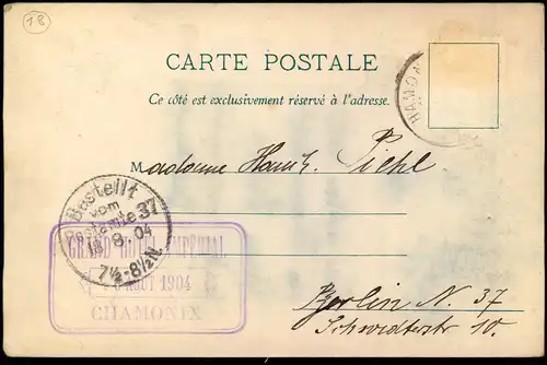 .Schweiz Mer de Glace Traversée d'une Crevasse (Gletscher Wanderung) 1904