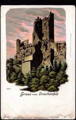 Ansichtskarte Litho AK Königswinter Drachenfels - Gruss vom... 1905