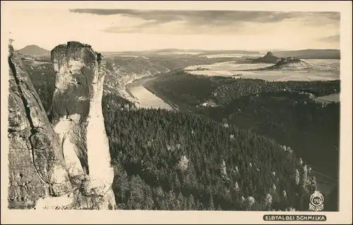 Ansichtskarte Schmilka Das Elbtal 1940 Walter Hahn:145