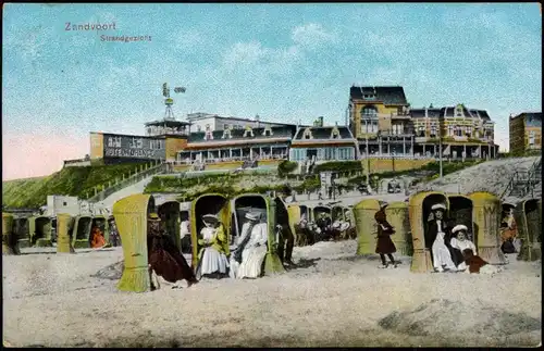Postkaart Zandvoort Strand Strandgezicht 1910