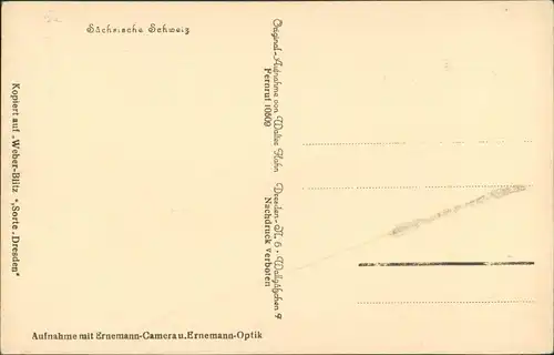 Jonsdorf (CZ) Janov Partie im Edmunds-Klamm 1922 Walter Hahn:1641