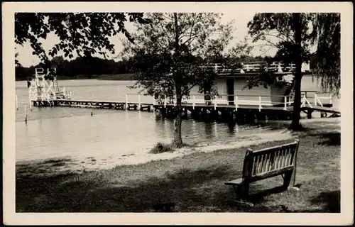 Ansichtskarte Groß Köris Badeanstalt Strandbad zur DDR-Zeit 1958