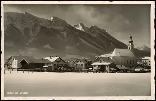 Ansichtskarte Inzell / Obb. Panorama-Ansicht, Winter Ort verschneit 1940