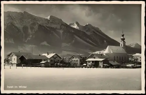 Inzell / Obb. Panorama-Ansicht Winter tief verschneiter Ort 1940