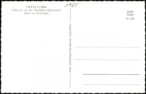 Ansichtskarte Inzell / Obb. Panorama-Ansicht Blick zur Reiteralpe 1960