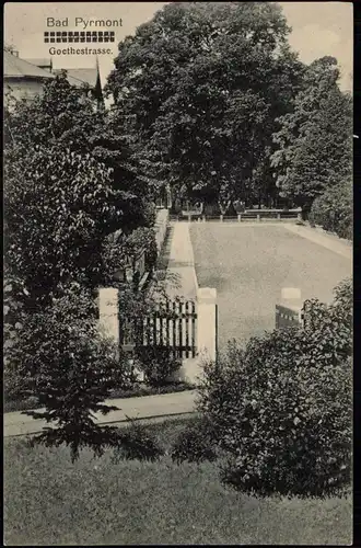 Ansichtskarte Bad Pyrmont Goethestrasse 1910