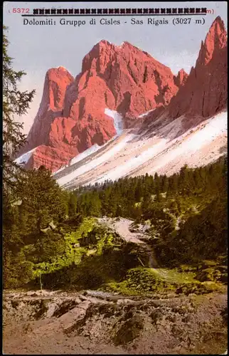 .Trentino-Südtirol Dolomiten Dolomiti Gruppo di Cisles Sas Rigais (3027 m) 1910