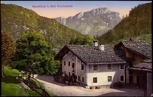 Ansichtskarte Schneizlreuth Mauthäusl, >Pferdefuhrwerk 1912