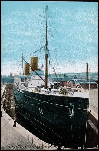 CPA Le Havre La Provencelentale Seche Schiffe Dampfer Steamer 1913