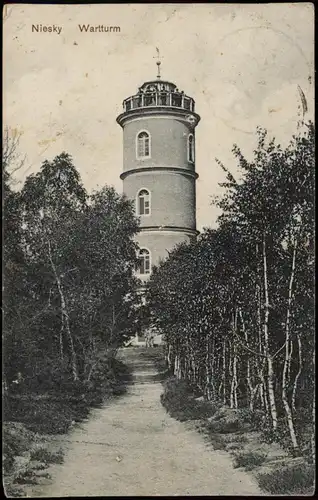 Ansichtskarte Niesky Niska Weg zum Wartturm 1929