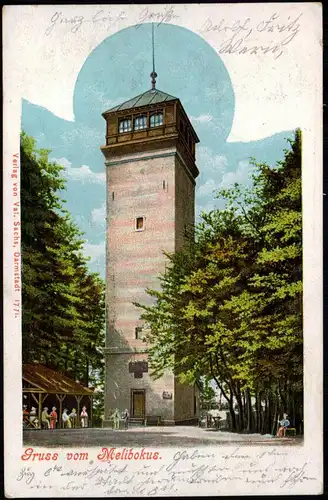 Ansichtskarte Bensheim Malchen/ Melibokus Litho Ak 1905