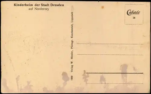 Ansichtskarte Norderney Kinderheim der Stadt Dresden 1929