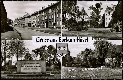 Bockum-Hövel-Hamm (Westfalen) Hohenhövelerstraße, Schloß, Ehrenmal 1964