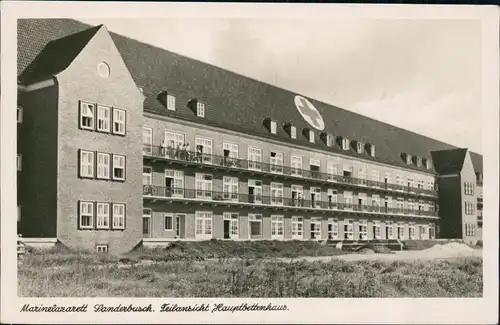 Ansichtskarte Sanderbusch-Sande Marinelazarett 1943  gel. als Feldpost 2. WK