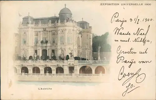 CPA Paris EXPO Pavillon L'Autriche 1900