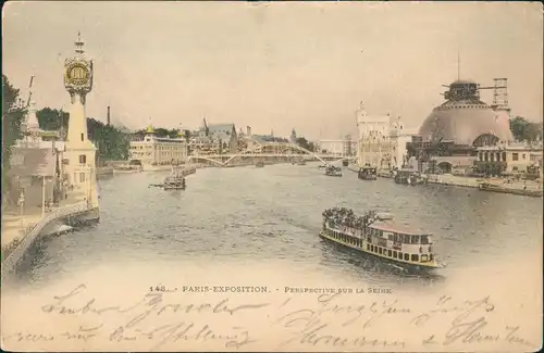 CPA Paris EXPO Perspective sur la Seine 1900