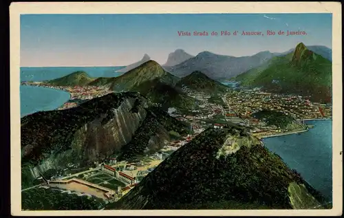 Postcard Rio de Janeiro Vista tirada do Pão d' Assucar 1926