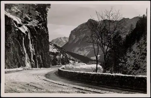 Inzell / Obb. Umland-Ansicht Winter Deutsche Alpenstraße verschneit 1940