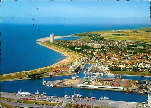 Ansichtskarte Büsum Luftbild Luftaufnahme von Süden 1985
