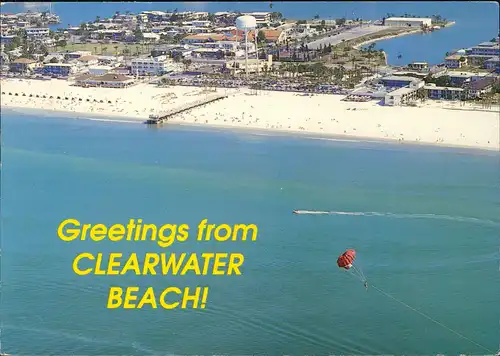 Clearwater (Florida) Luftaufnahme (Aerial View) Beach Strand Rockaway Pier 1992