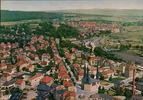 Ansichtskarte Bayreuth Luftbild Blick zum Festspielhaus 1960