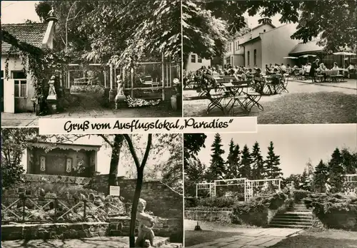 Bernburg (Saale) Ausflugsgaststätte "Paradies" Märchengarten Mehrbildkarte 1971