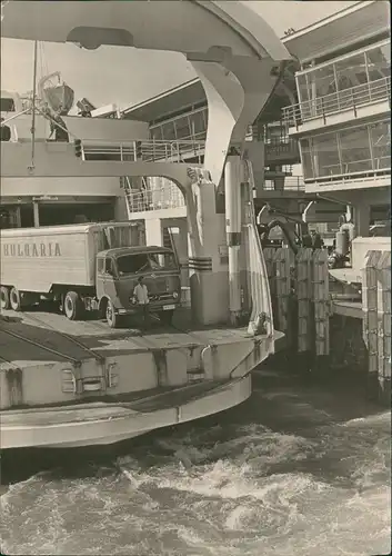 Hochsee Passagierschiff TRELLEBORG im Hafen Saßnitz Rügen (DDR AK) 1968