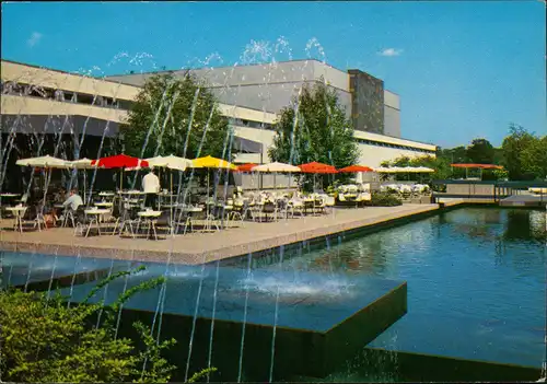 Nürnberg Außenterrasse Meistersingerhalle 1973 Stempel Spielwaren-Messe