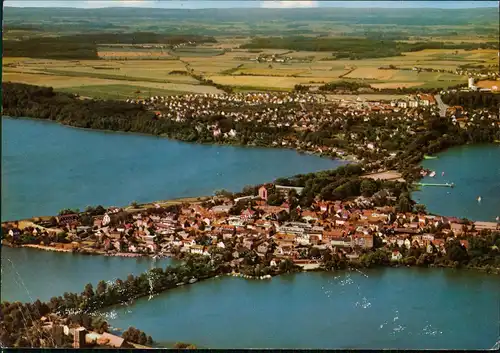 Ansichtskarte Ratzeburg Luftbild Inselstadt vom Flugzeug aus 1970