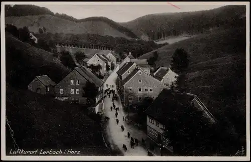 Ansichtskarte Lerbach-Osterode (Harz) Straßenpartie 1932