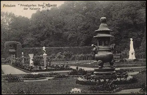 Ansichtskarte Potsdam Privatgarten Ihrer Majestät der Kaiserin 1911