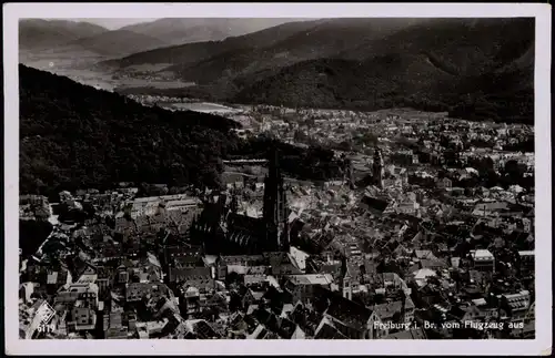 Ansichtskarte Freiburg im Breisgau Luftbild 1934