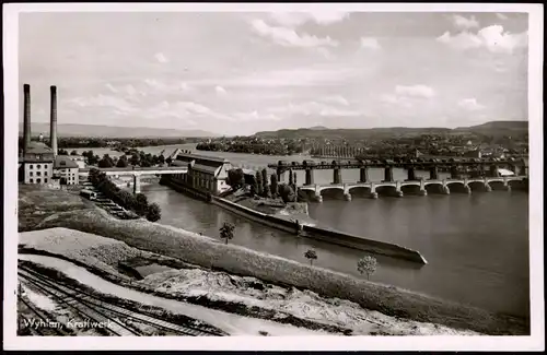 Ansichtskarte Grenzach-Wyhlen Kraftwerk - Fotokarte 1955