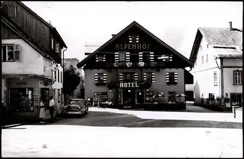 Ansichtskarte Bad Mitterndorf Alpenhof Hotel, Kiosk und Autos 1968