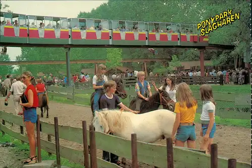 Slagharen SLAGHAREN PONYPARK Freizeitpark Tiere Kinder Reiten auf Pferden 1975