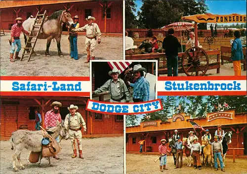 Stukenbrock SAFARI-LAND STUKENBROCK Mehrbild-AK 5B Dodge City 1981