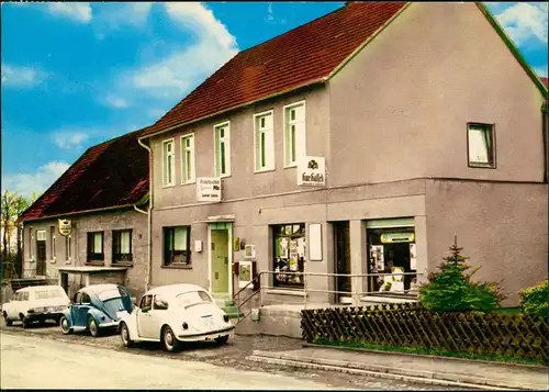 Halscheid VW Käfer am Gasthaus Pension Schulte Halscheid bei Rosbach (Sieg) 1978