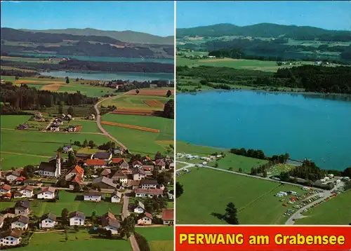 Ansichtskarte Perwang am Grabensee Luftbild Luftaufnahmen 1988