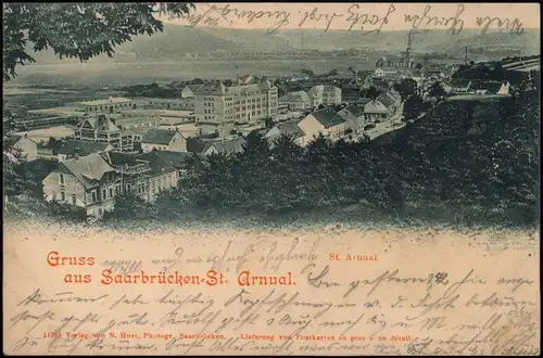 Ansichtskarte Sankt Arnual-Saarbrücken Stadtpartie 1901