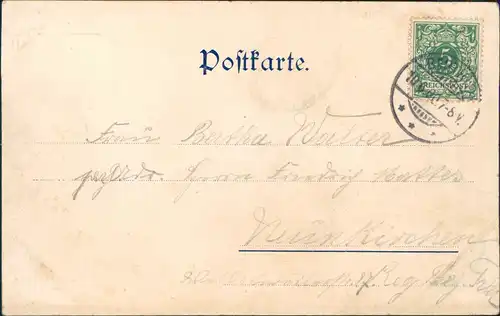 Ansichtskarte Bad Bertrich Stadtpartie - Blaudruck 1900