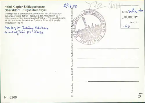 Birgsau-Oberstdorf (Allgäu) MB Birgsautal  Heini-Klopfer-Skiflugschanze 1990